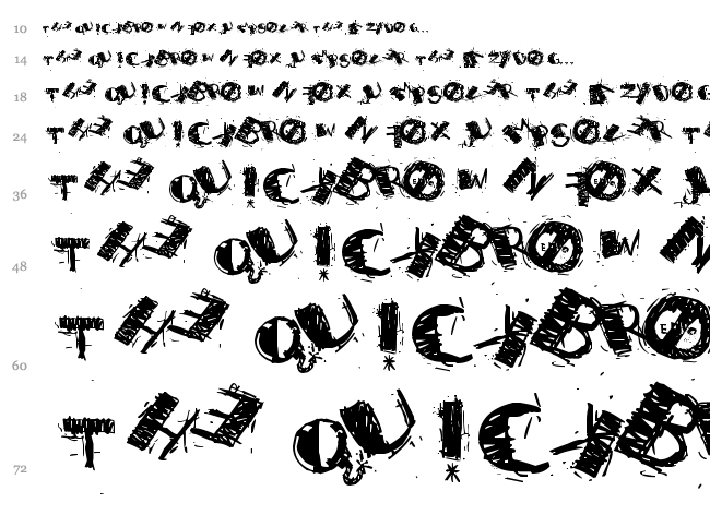 I'm Not Emo font waterfall